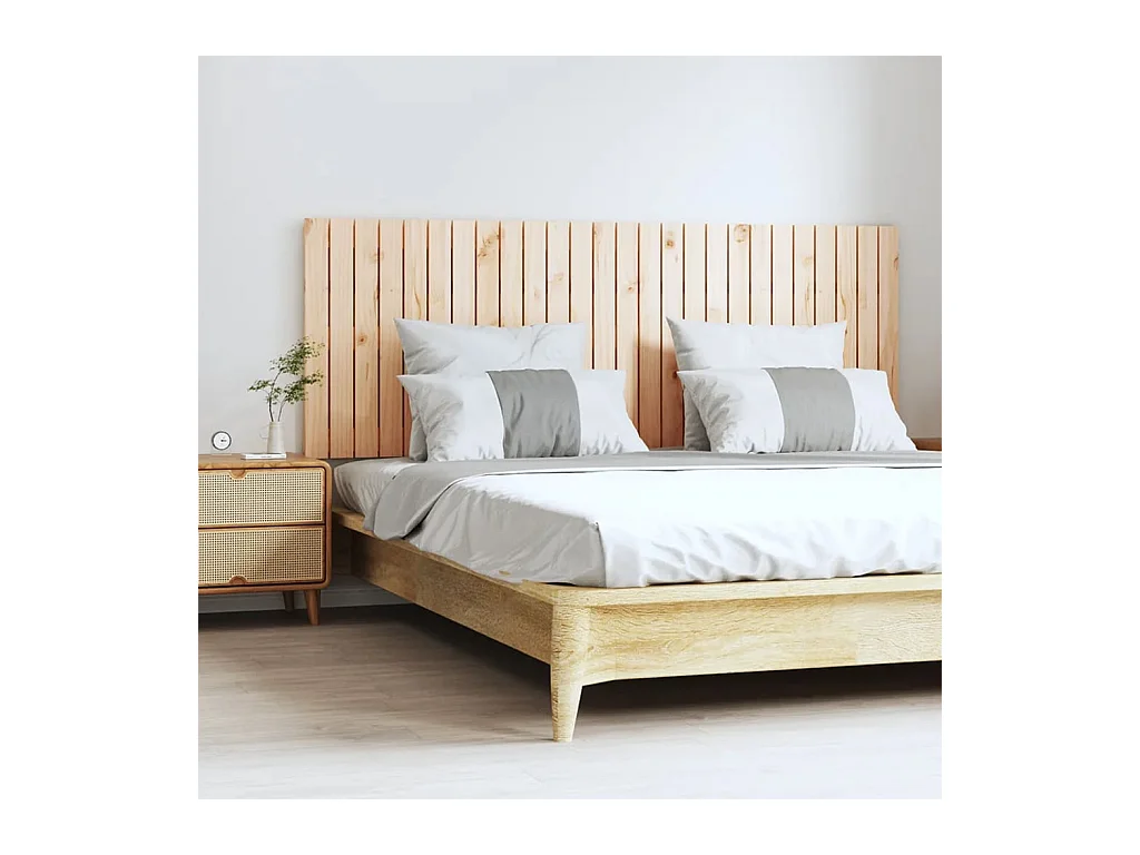 Tête de lit murale 166x3x60 cm Bois massif de pin