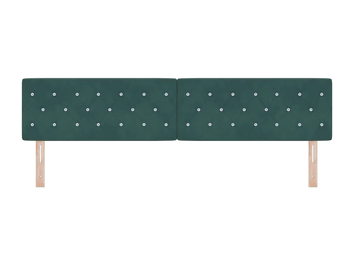 Tête de Lit en Velours Argyle Vert foncé 200 cm Velours