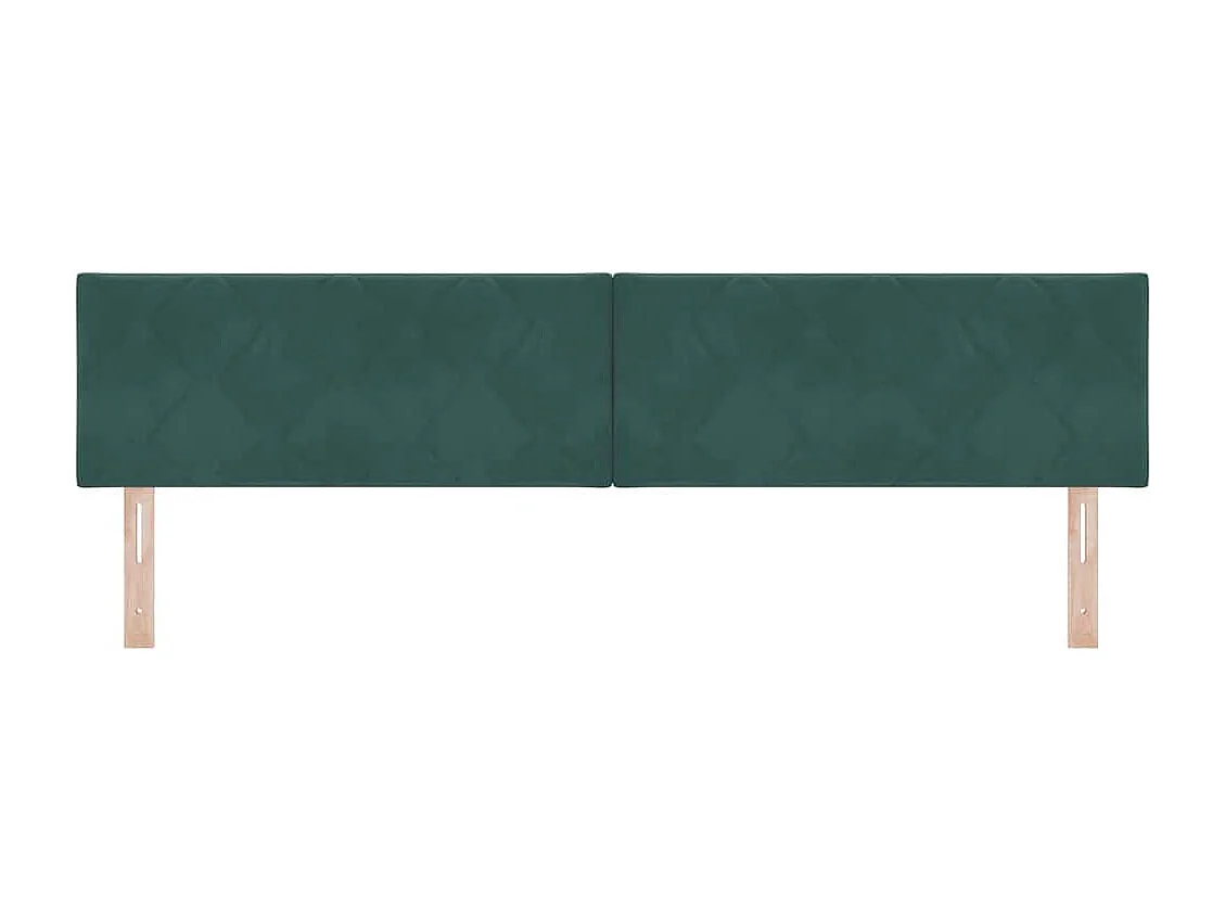 LED Hoofdbord met LED -striplichten Donkergroen 200 cm Fluweel