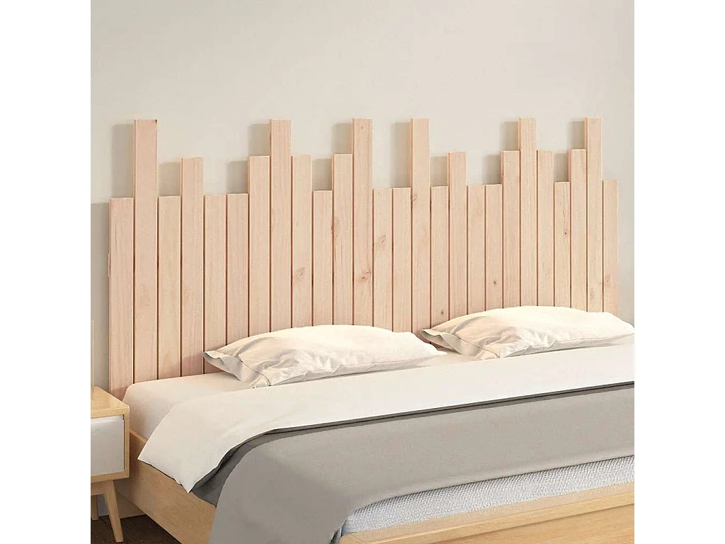 Tête de lit murale 166x3x80 cm Bois massif de pin