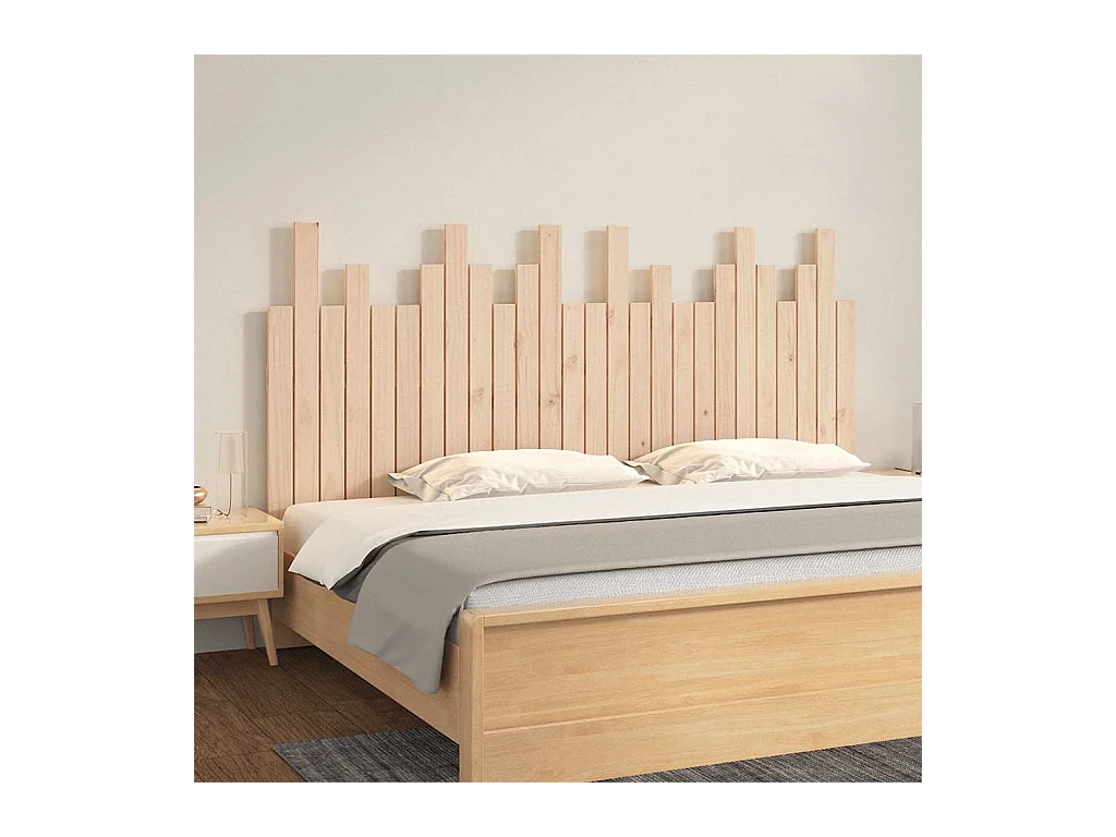 Tête de lit murale 166x3x80 cm Bois massif de pin
