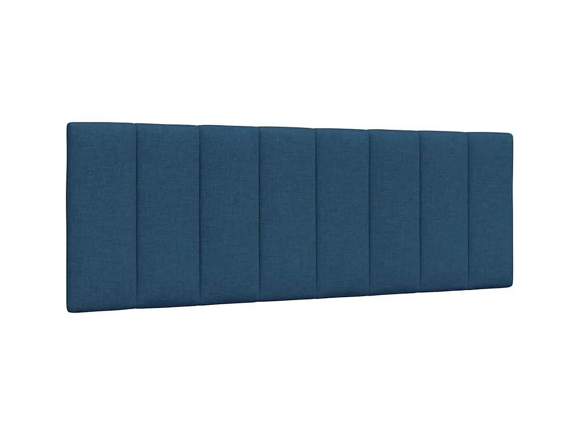 Cabecero de cama acolchado tela azul 120 cm