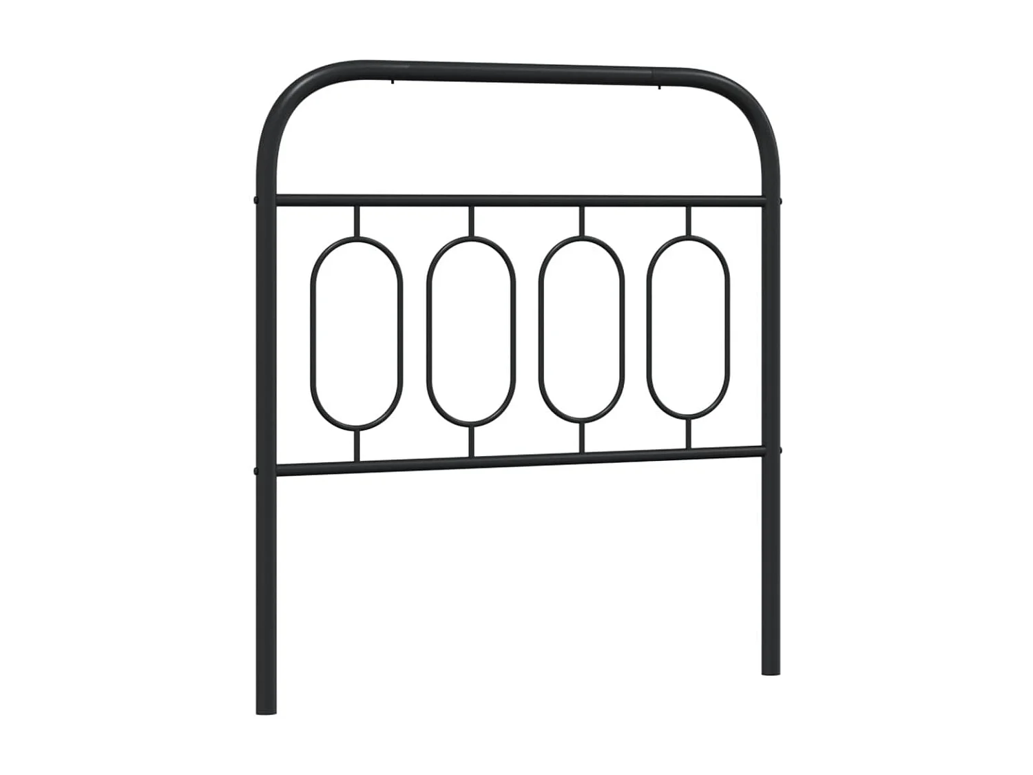 Tête de lit métal noir 90 cm