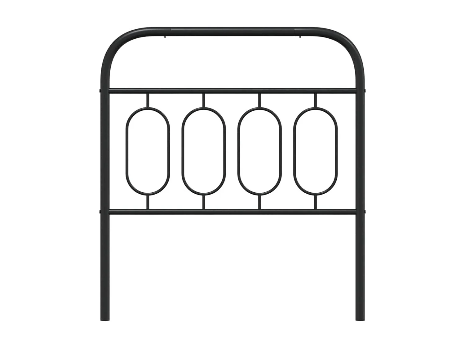 Tête de lit métal noir 90 cm