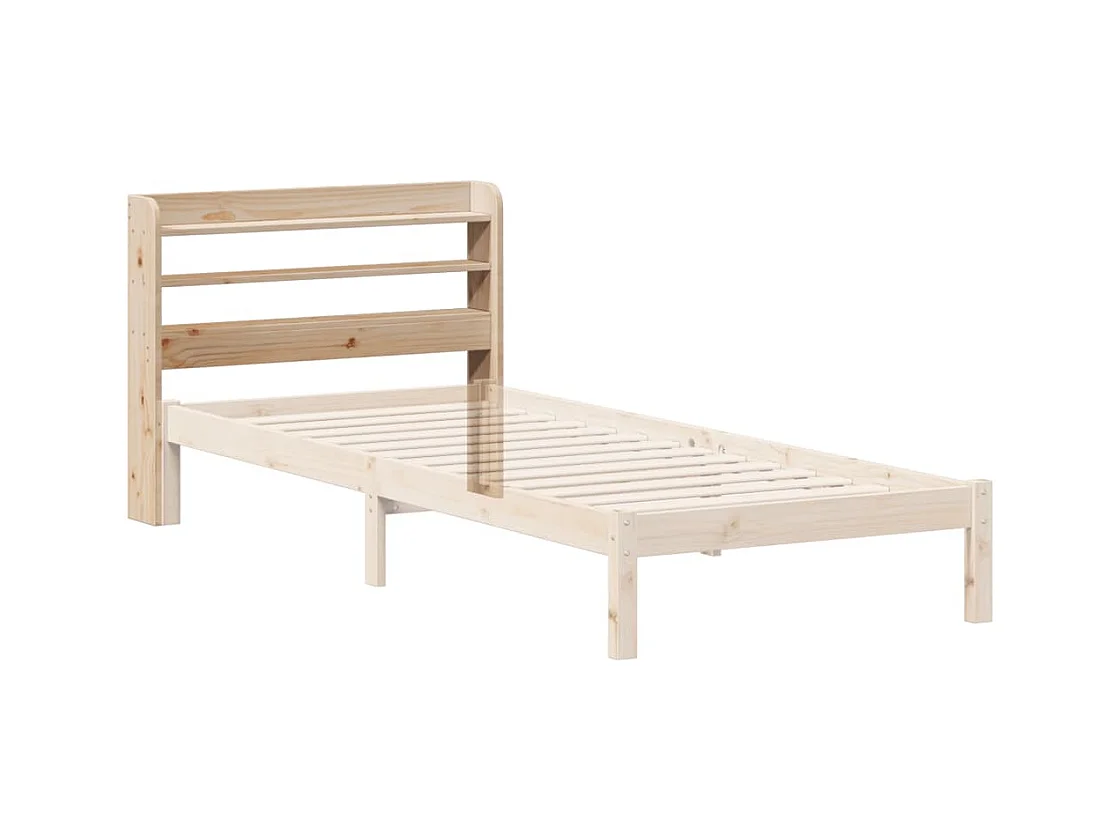 Tête de lit avec étagères 90 cm bois massif de pin