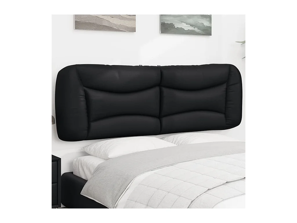 Tête de lit noir 152 cm similicuir