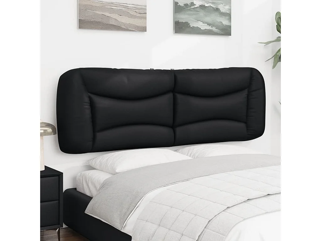 Tête de lit noir 152 cm similicuir