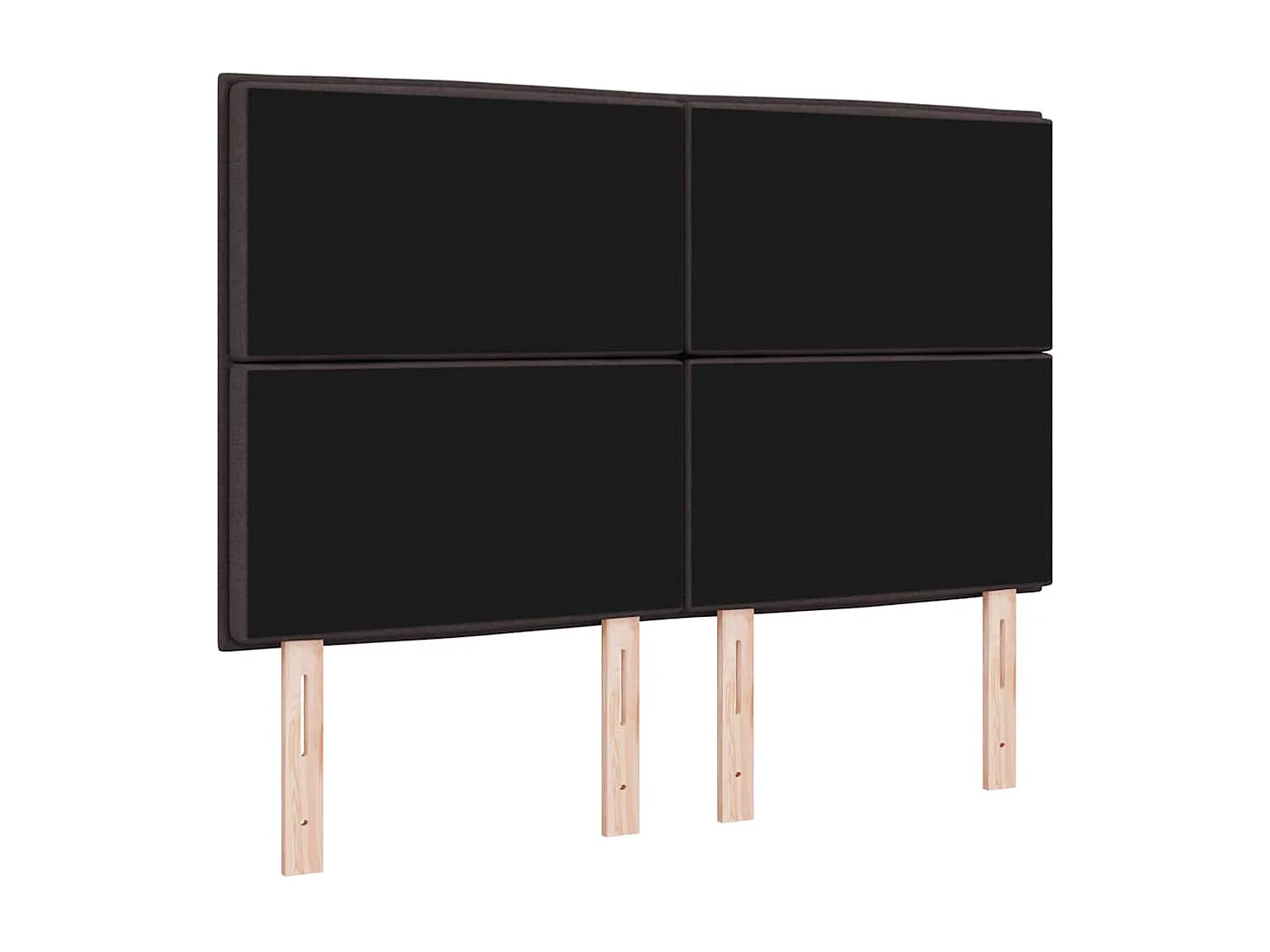 Tête de lit avec tête de lit Marron foncé 160 cm tissu