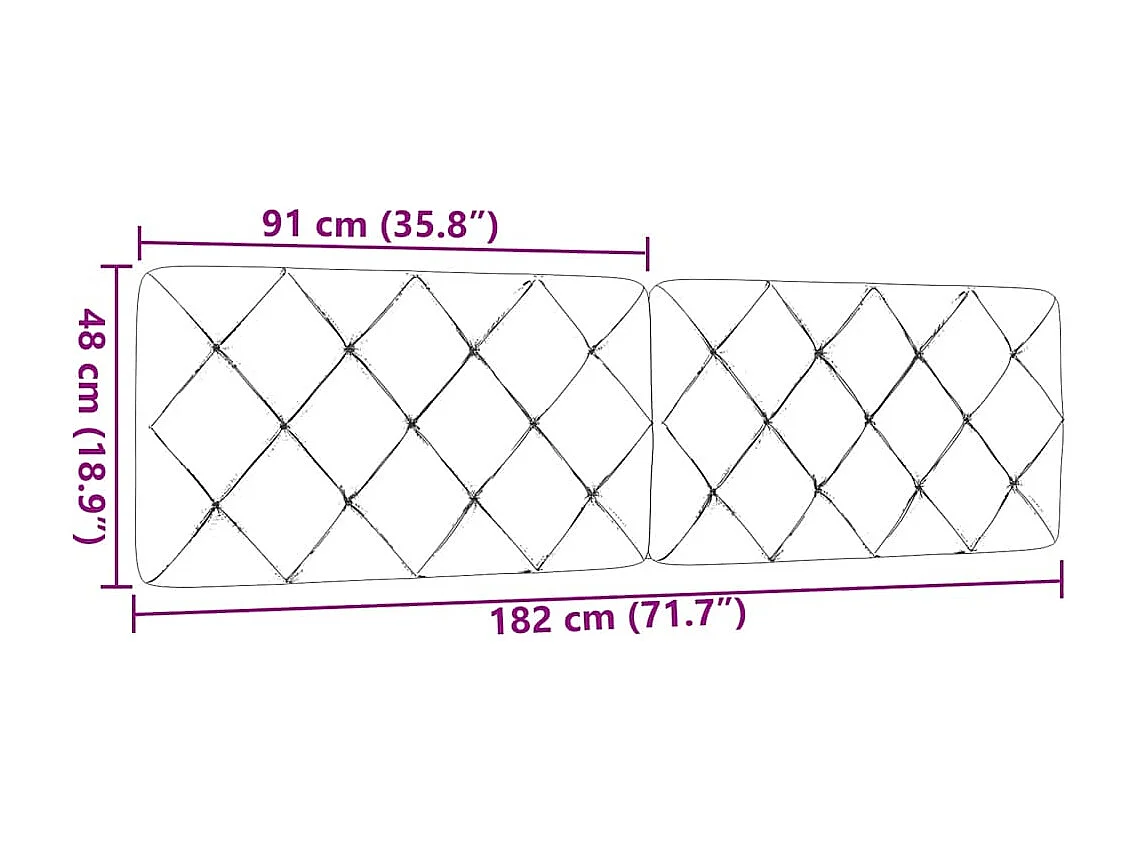 Almofadão de cabeceira 180 cm tecido preto