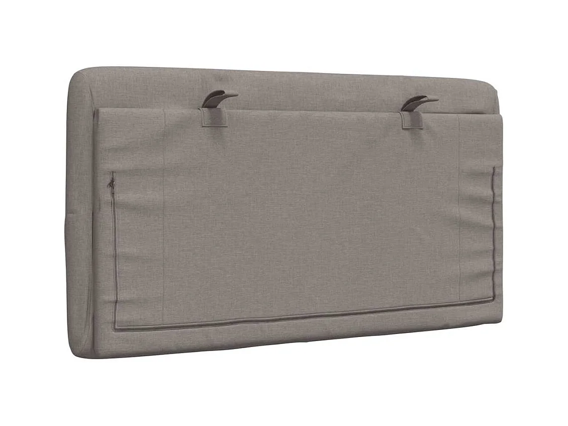 Almofadão de cabeceira 80 cm tecido cinzento-acastanhado