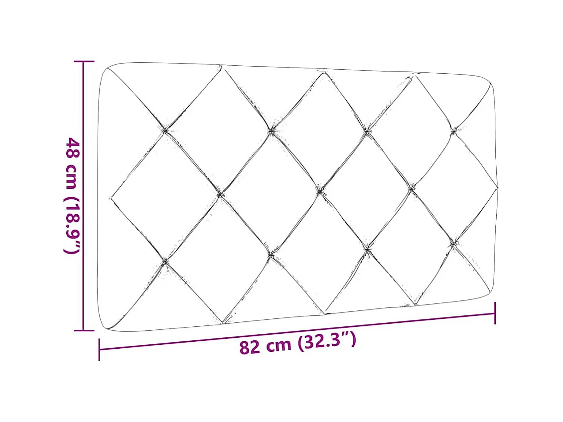 Almofadão de cabeceira 80 cm tecido cinzento-acastanhado