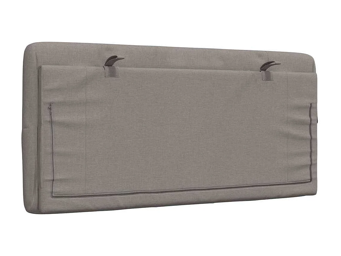 Almofadão de cabeceira 100 cm tecido cinzento-acastanhado