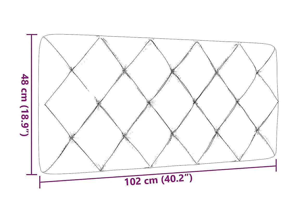 Almofadão de cabeceira 100 cm tecido cinzento-acastanhado