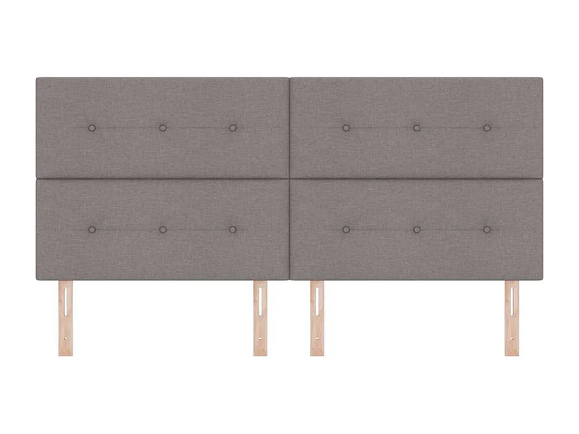 Tête de Lit LED avec des lumières à LED Taupe 200 cm tissu