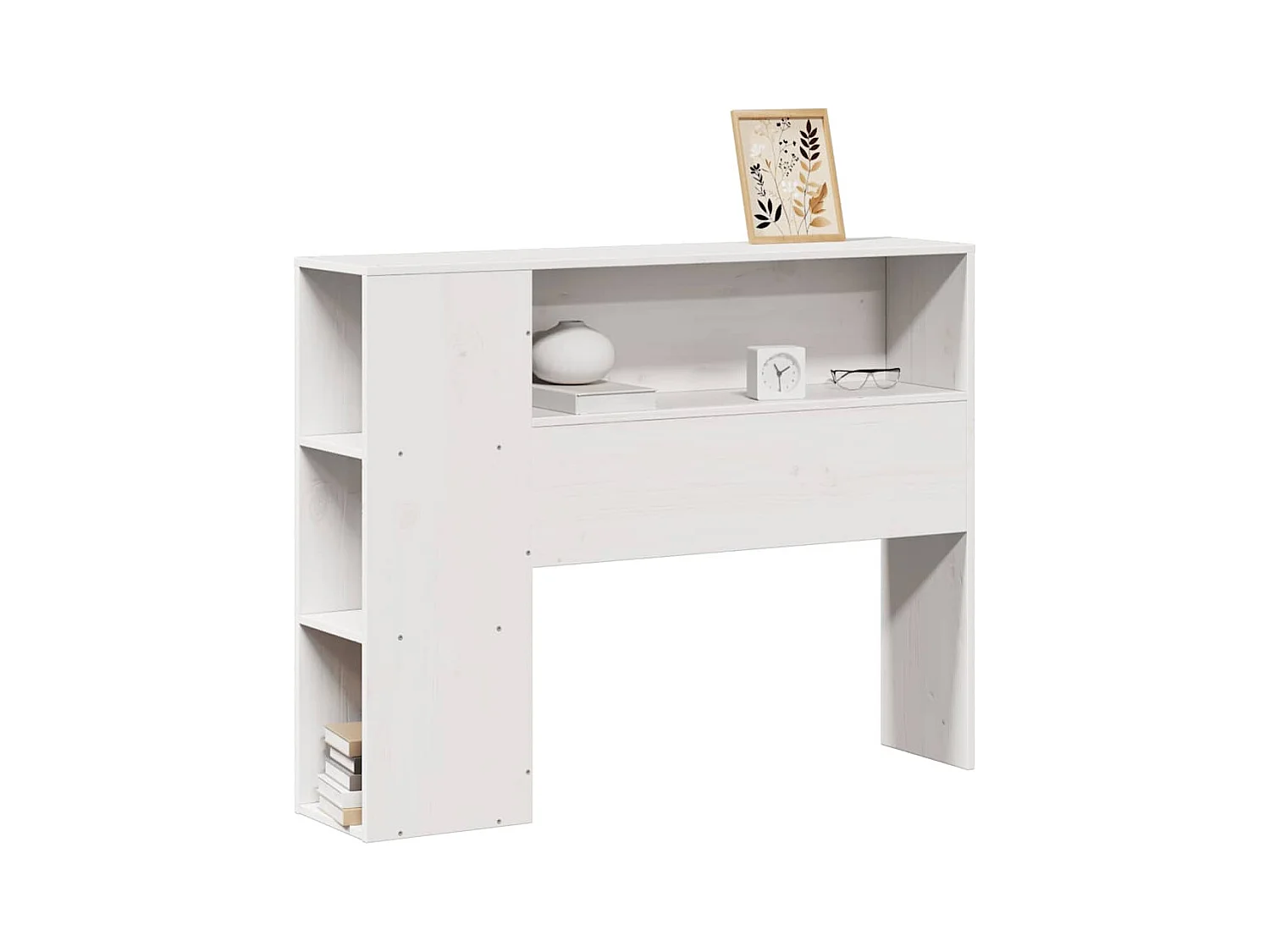 Cabecero de cama almacenaje madera maciza pino blanco 90 cm