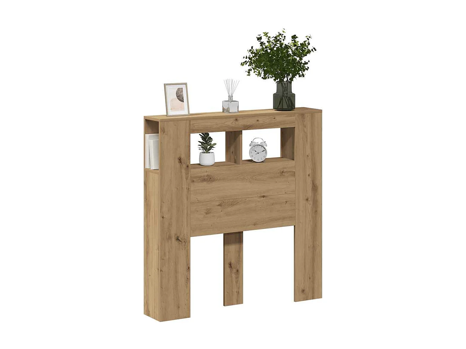 Tête de lit à LED chêne artisanal 100x18,5x103,5 cm