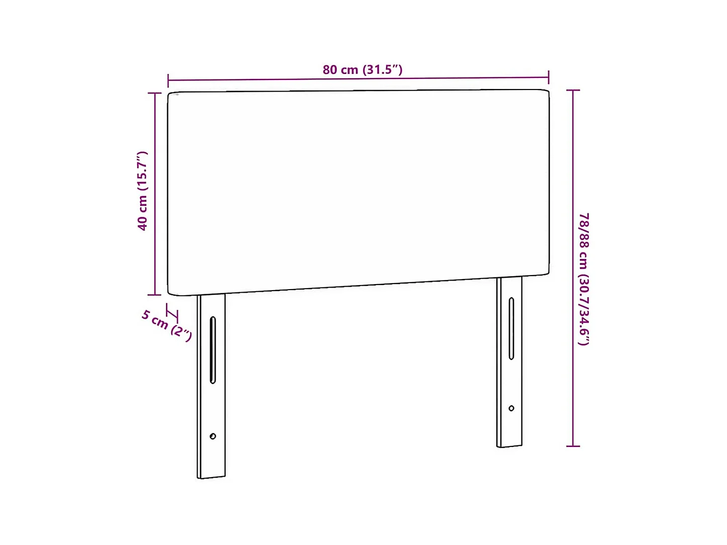 Cabeceira Manual Verde cinza claro 80 cm Tecido em ribana