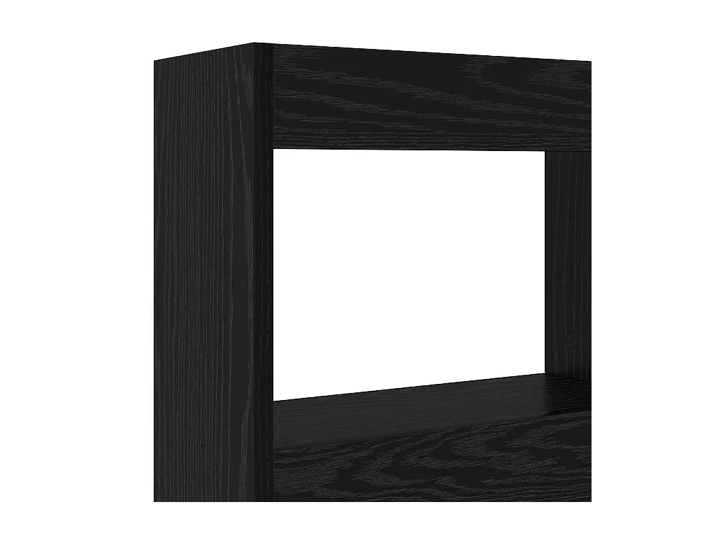 Tête de Lit avec LED Chêne noir 122 x 17 x 102 cm