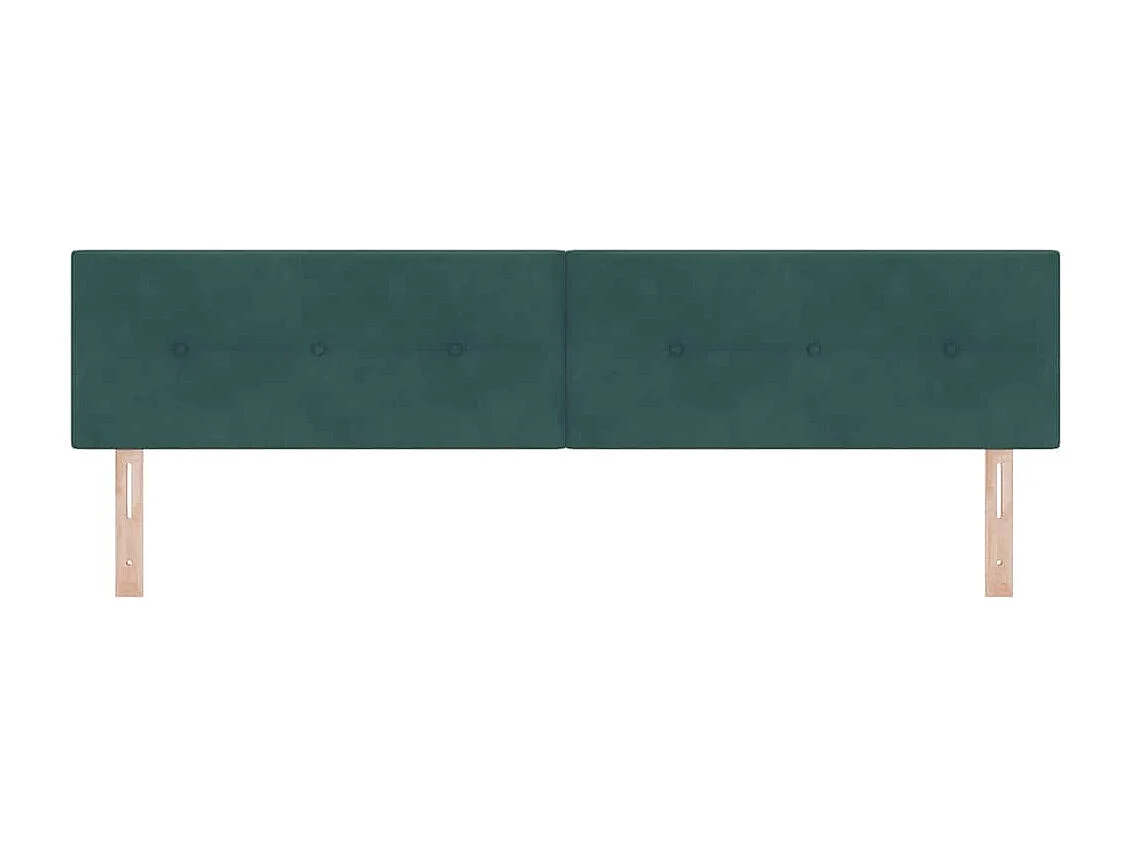 Tête de lit Montage mural Vert foncé 200 cm Velours