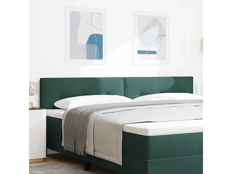 Tête de lit Montage mural Vert foncé 200 cm Velours
