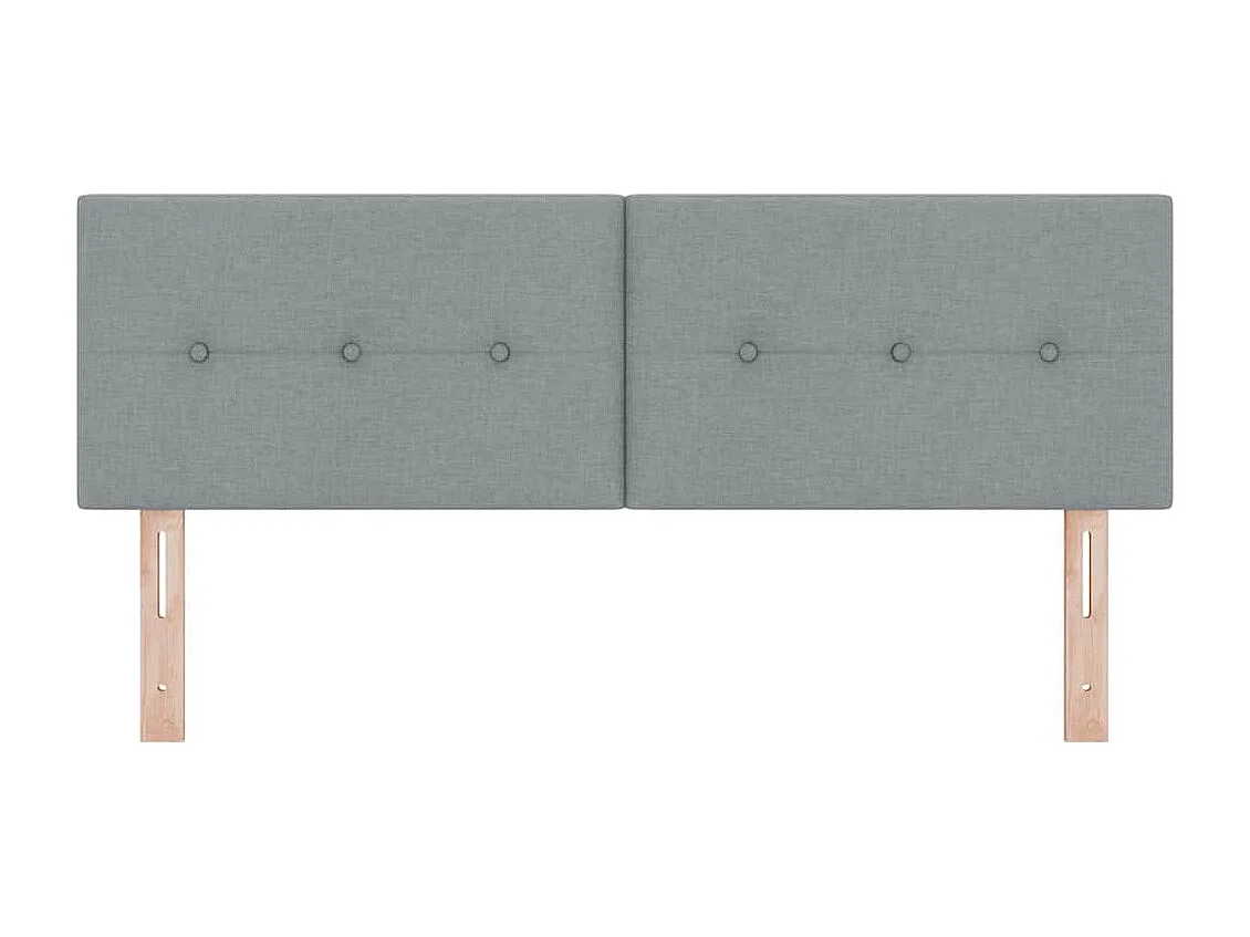 Tête de Lit LED avec des lumières à LED Gris clair 160 cm tissu