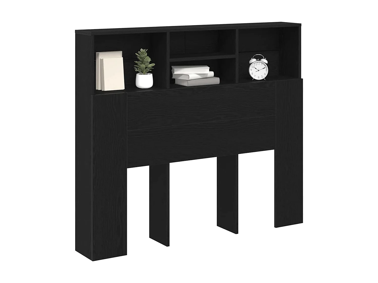 Cabecero de armario con estante Roble Negro 120 x 19 x 103.5 cm