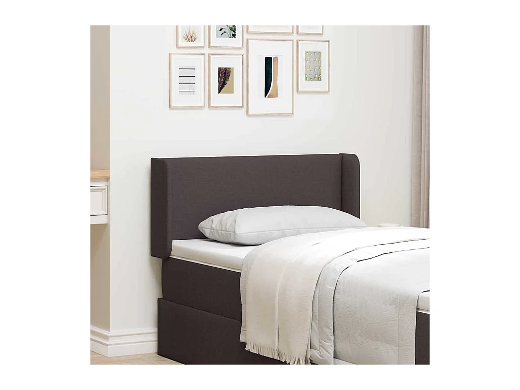 Tête de lit Réglable Marron 16 x 40 x 4,5 cm tissu