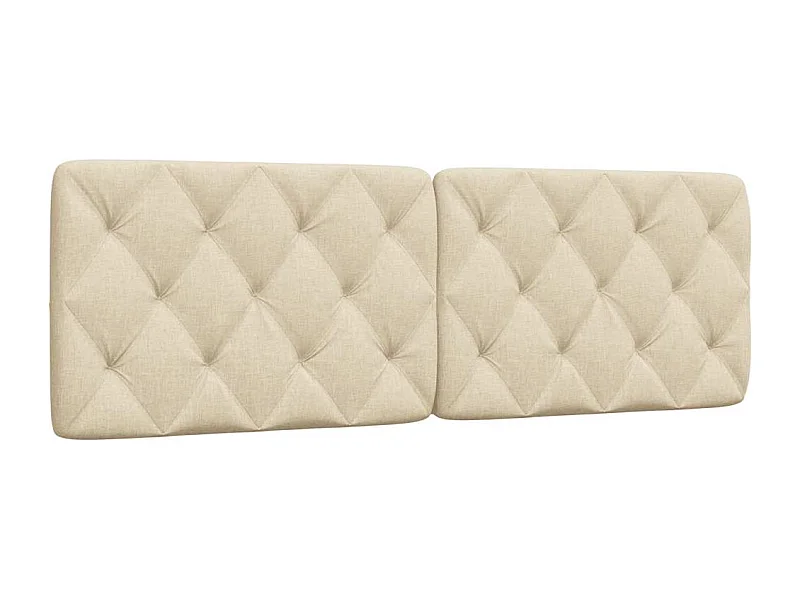 Cabecero de cama acolchado tela crema 160 cm