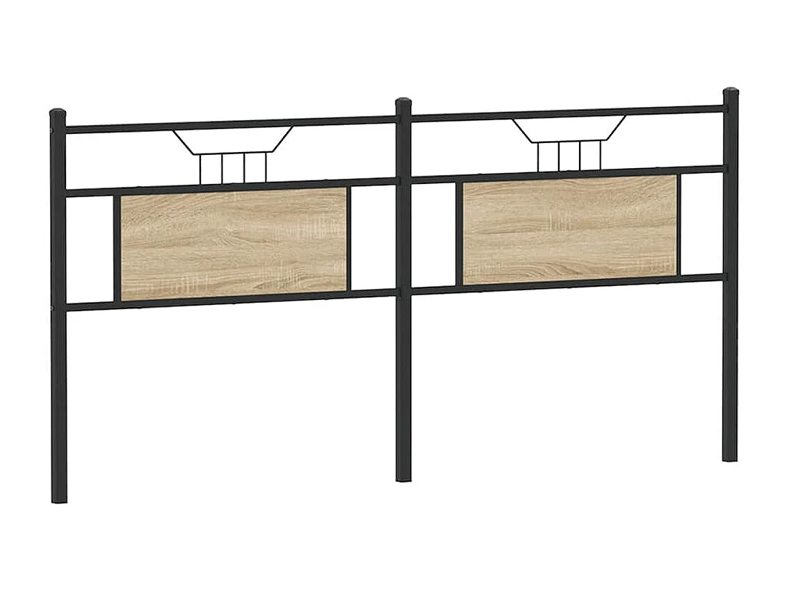 Tête de lit chêne sonoma 160 cm bois d'ingénierie et acier