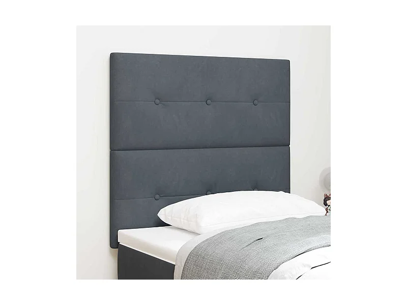 Tête de lit Montage mural Gris foncé 100 cm Velours