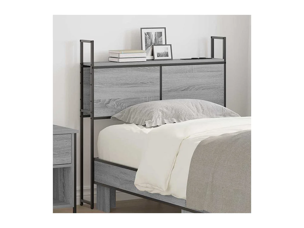 Tête de lit avec Station de Charge Sonoma gris 90 cm