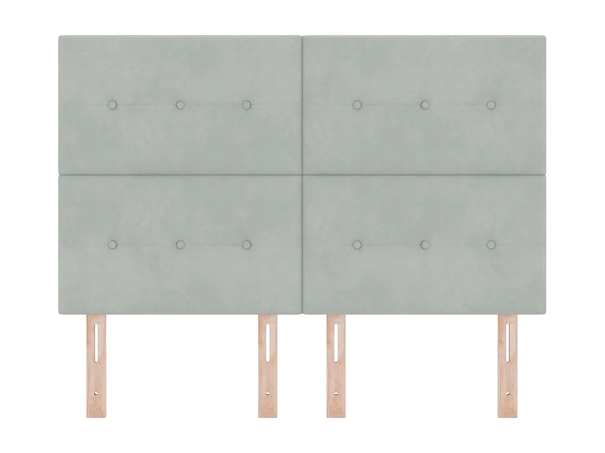 Tête de lit Montage mural Gris clair 160 cm Velours