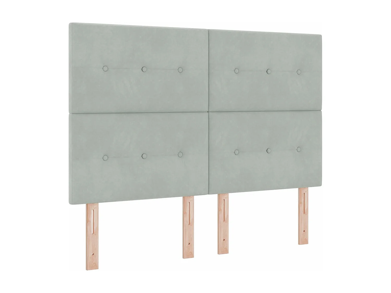 Cabecero Montaje en la pared Gris claro 160 cm Terciopelo