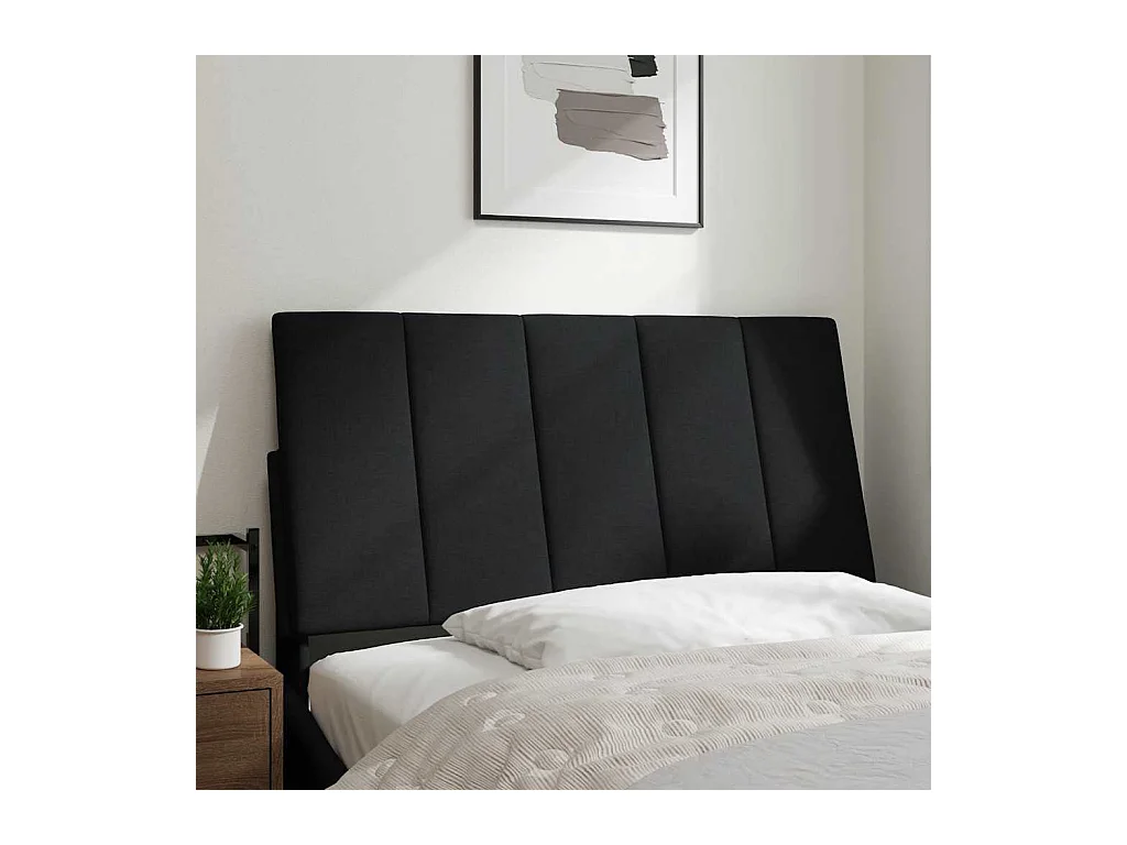 Tête de lit noir 100 cm tissu