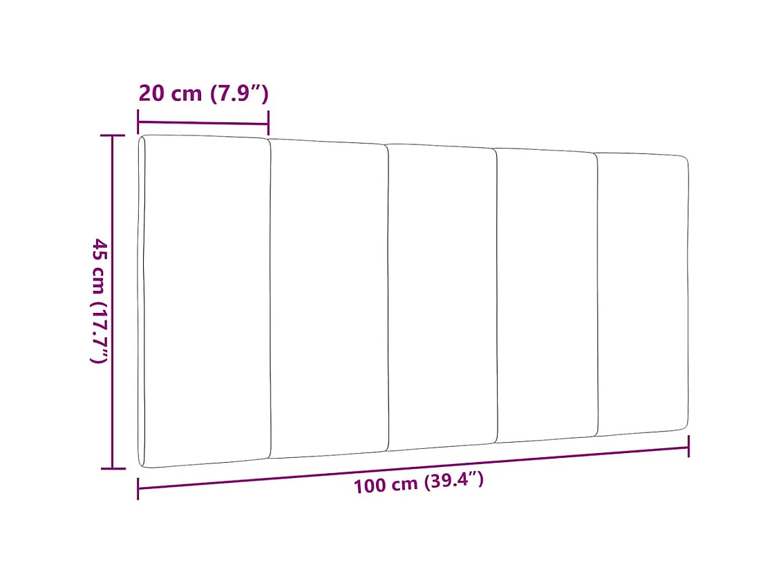 Tête de lit noir 100 cm tissu