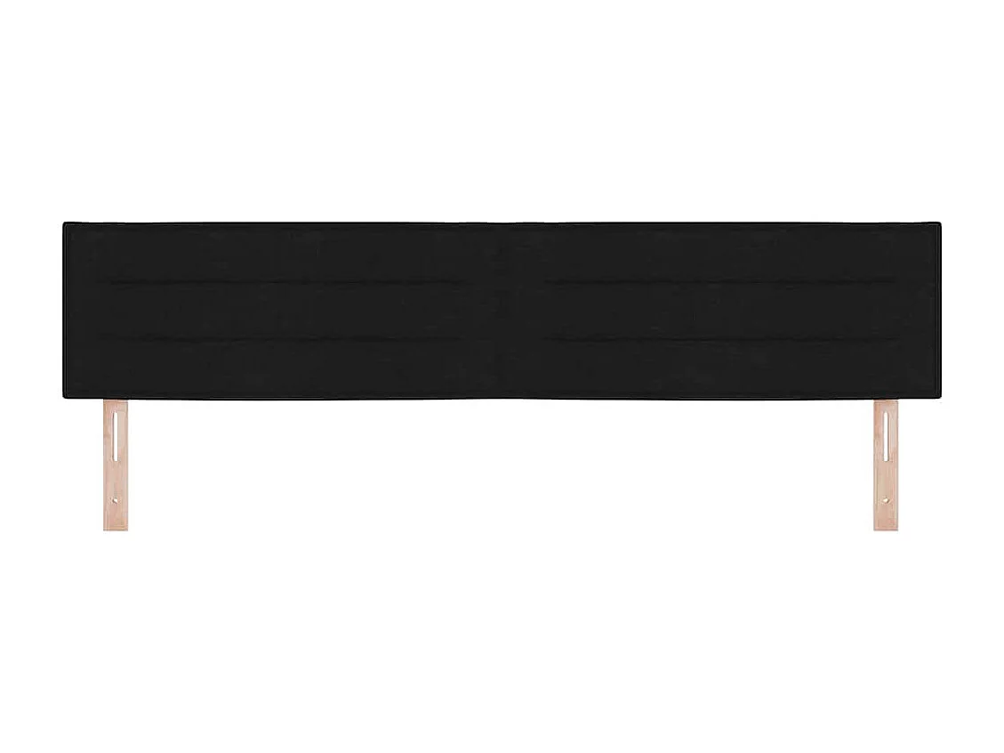Tête de lit avec tête de lit Noir 200 cm tissu