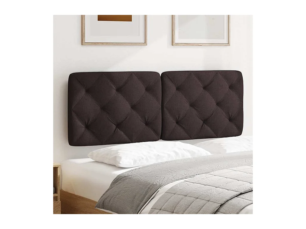 Hoofdbordkussen 140 cm stof donkerbruin