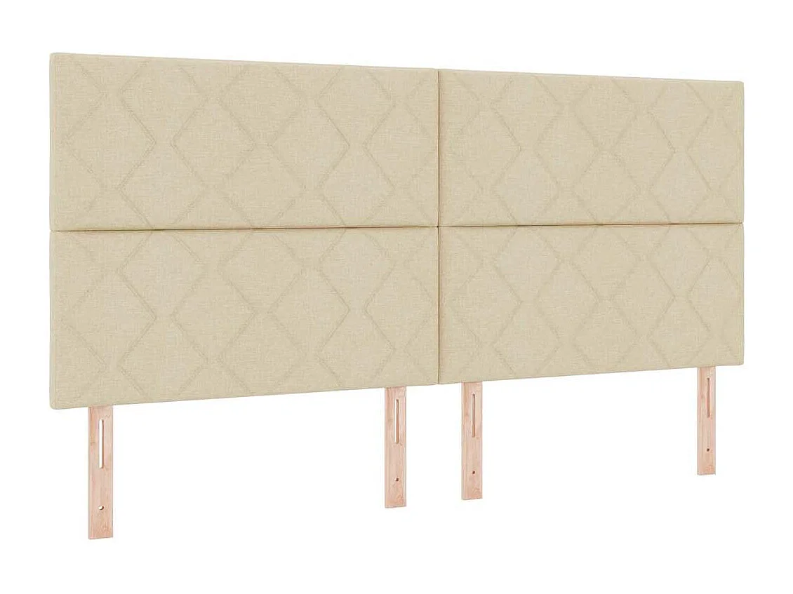 Tête de Lit en Tissu Géométrique Crème 200 cm tissu