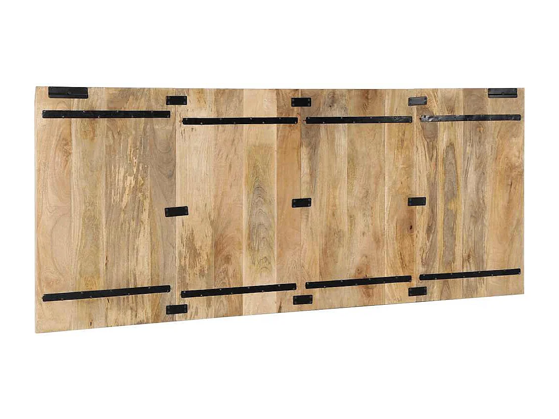 Tête de lit 200 cm bois de manguier brut massif