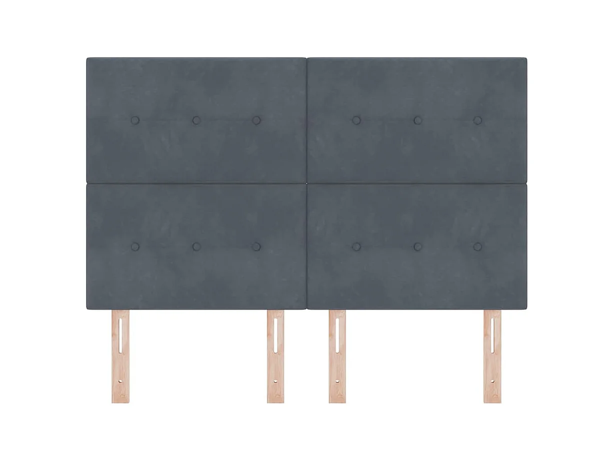 Tête de lit Montage mural Gris foncé 160 cm Velours