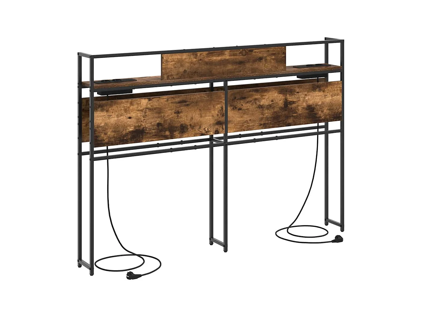 Tête de lit de rangement Chêne fumé 140 cm Bois d'ingénierie