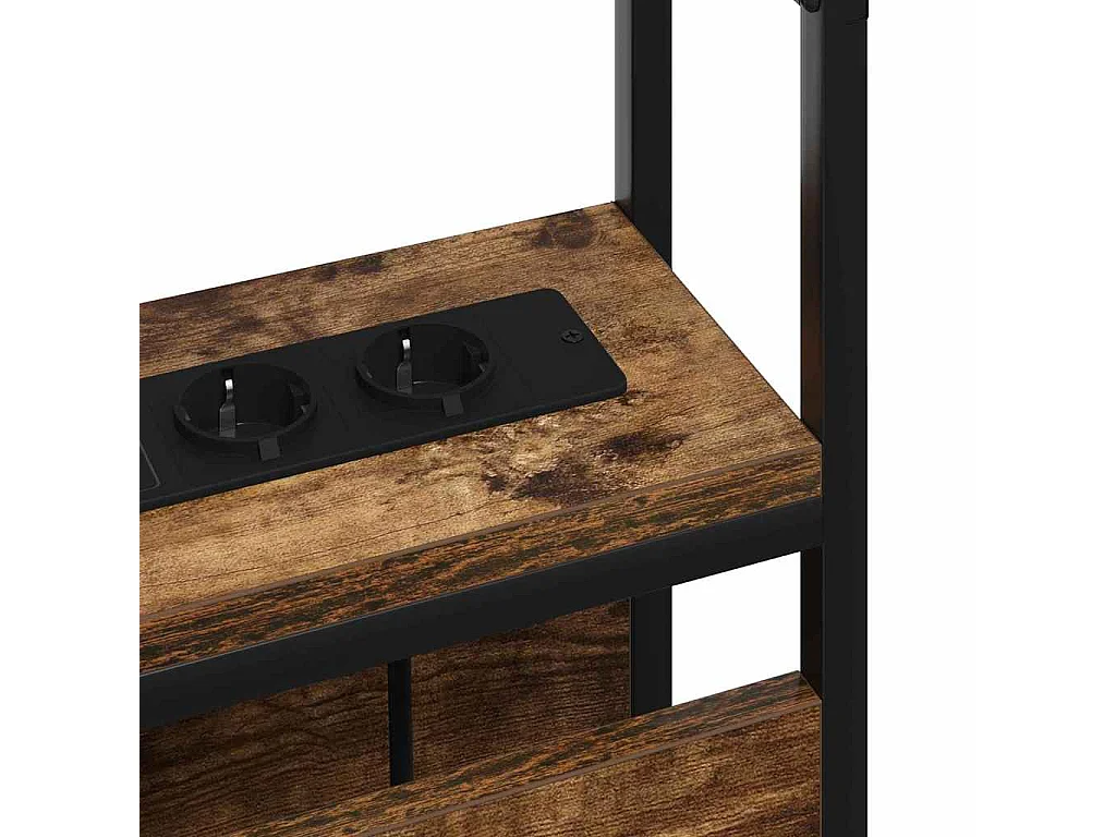 Tête de lit de rangement Chêne fumé 140 cm Bois d'ingénierie