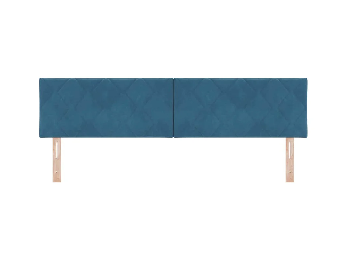 Tête de lit Montage mural Géométrique Bleu foncé 180 cm Velours