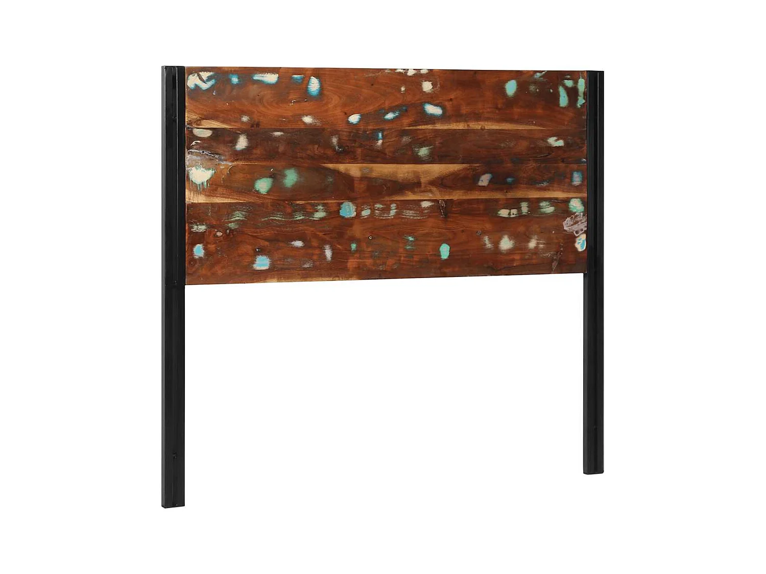 Cabeceira de cama 120 cm madeira recuperada maciça/ferro