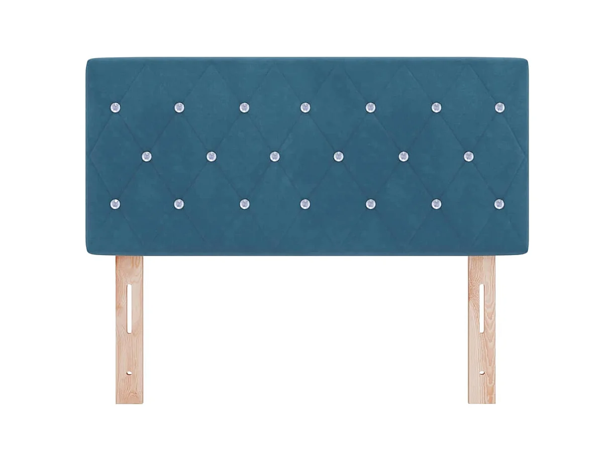 Tête de Lit en Velours Argyle Bleu foncé 90 cm Velours