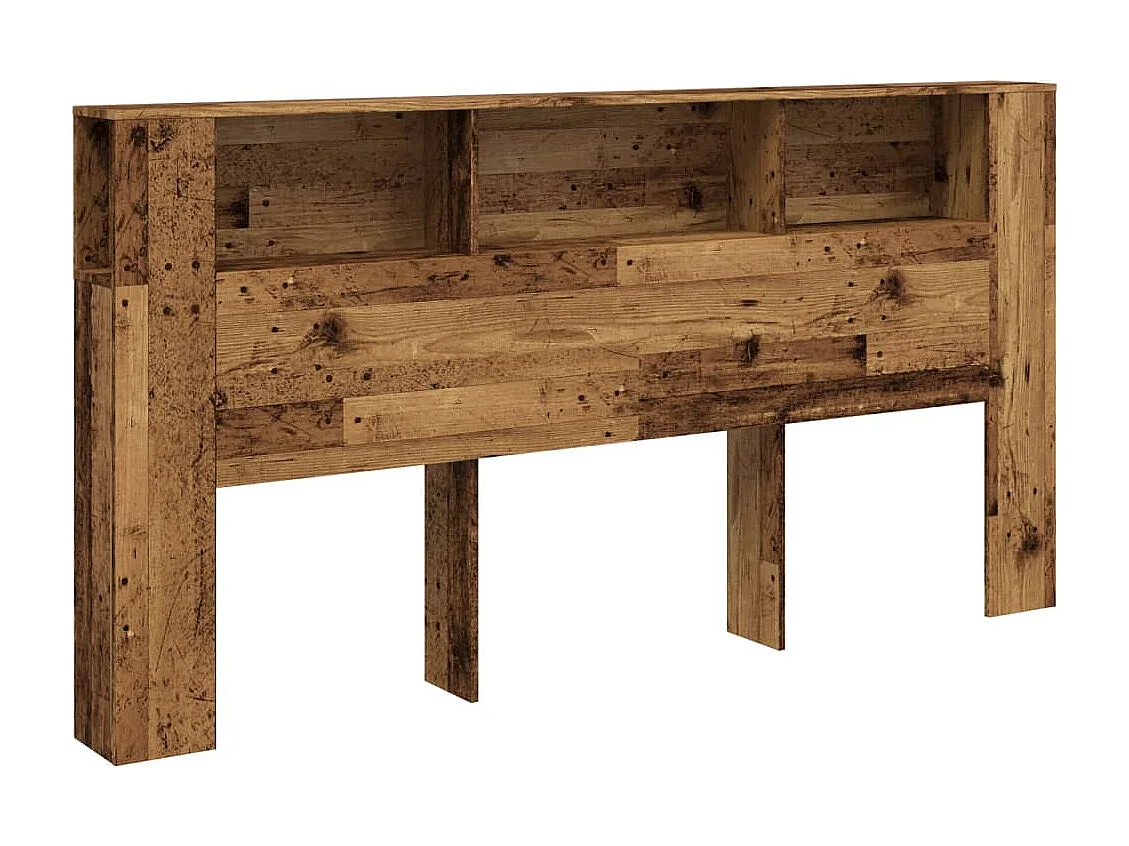 Armoire de tête de lit vieux bois 200x18,5x102,5 cm