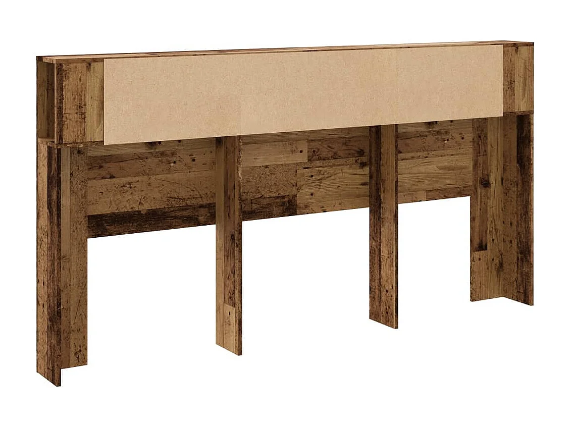 Armoire de tête de lit vieux bois 200x18,5x102,5 cm