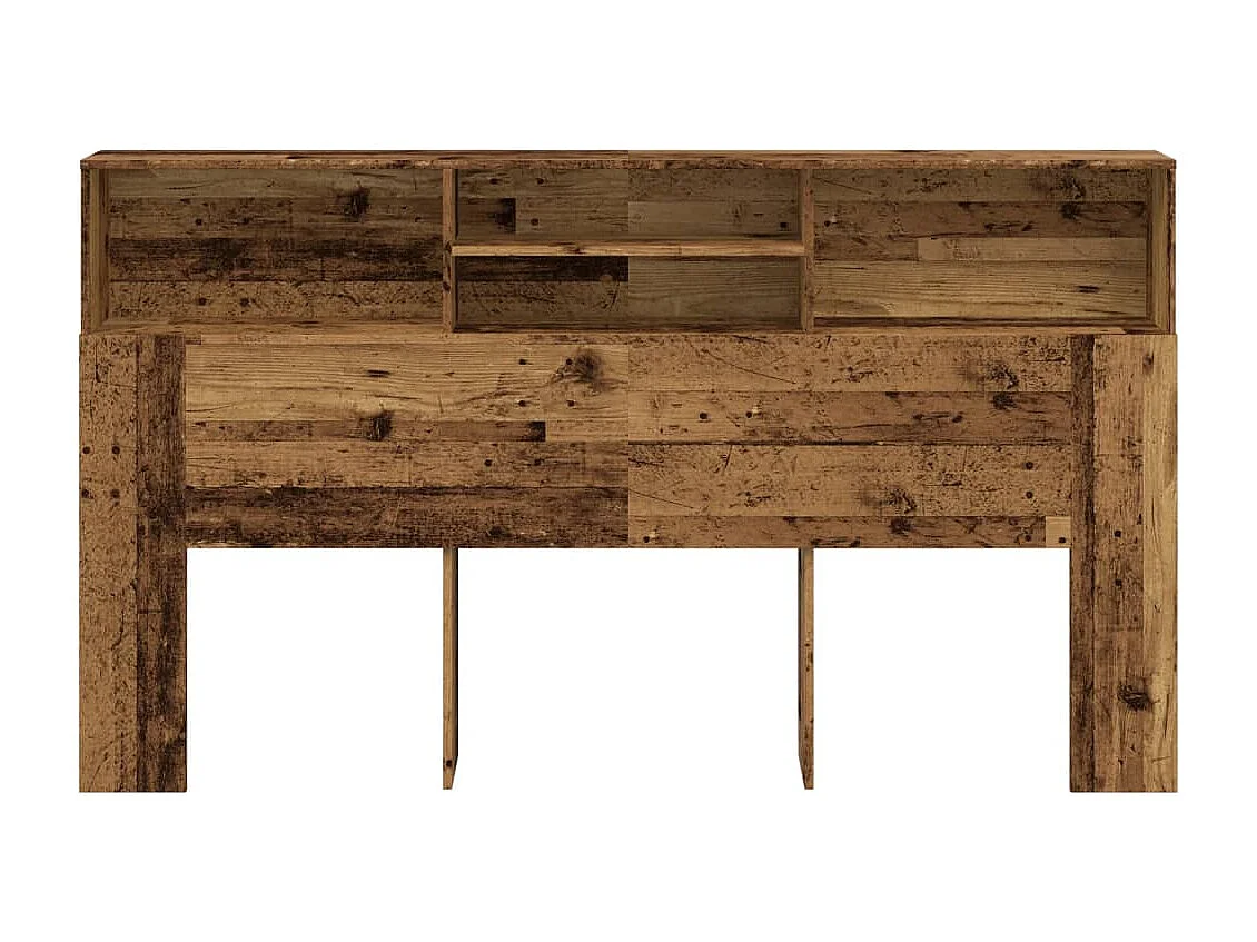 Armoire de tête de lit vieux bois 180x19x103,5 cm