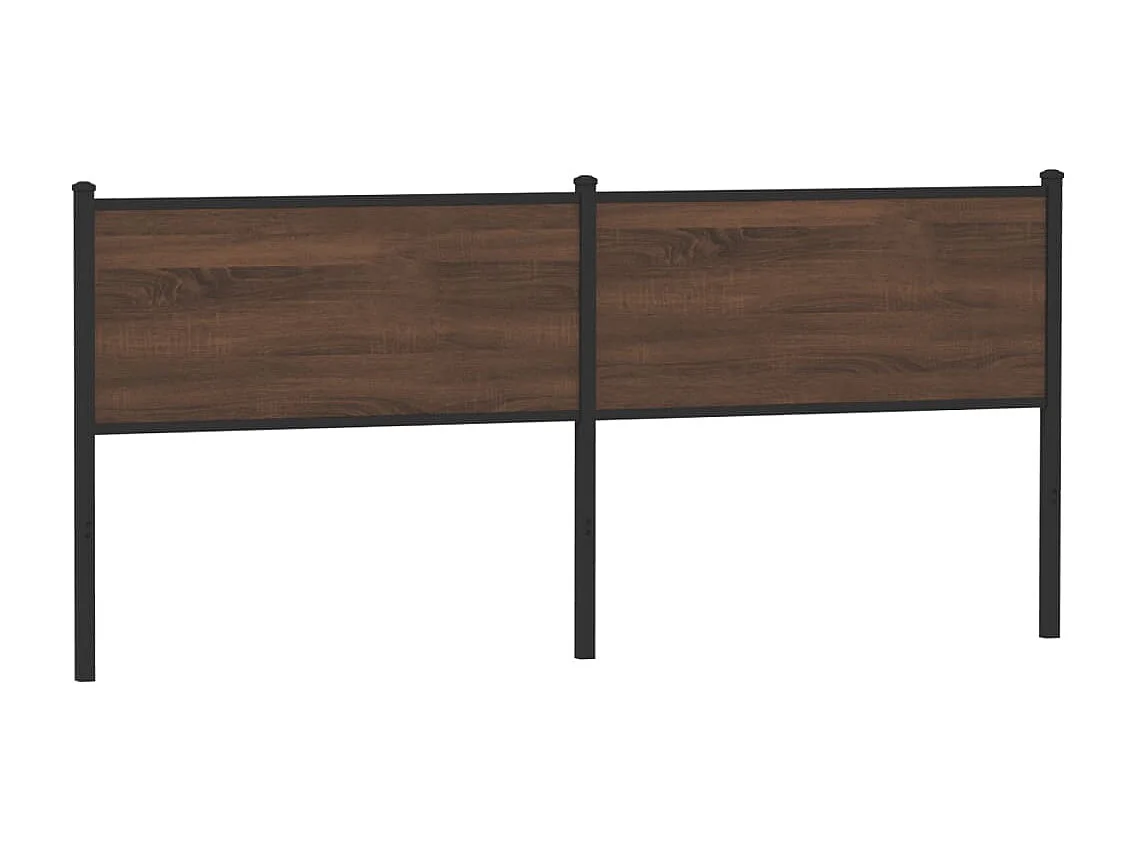 Tête de lit chêne marron 200 cm bois d'ingénierie et acier