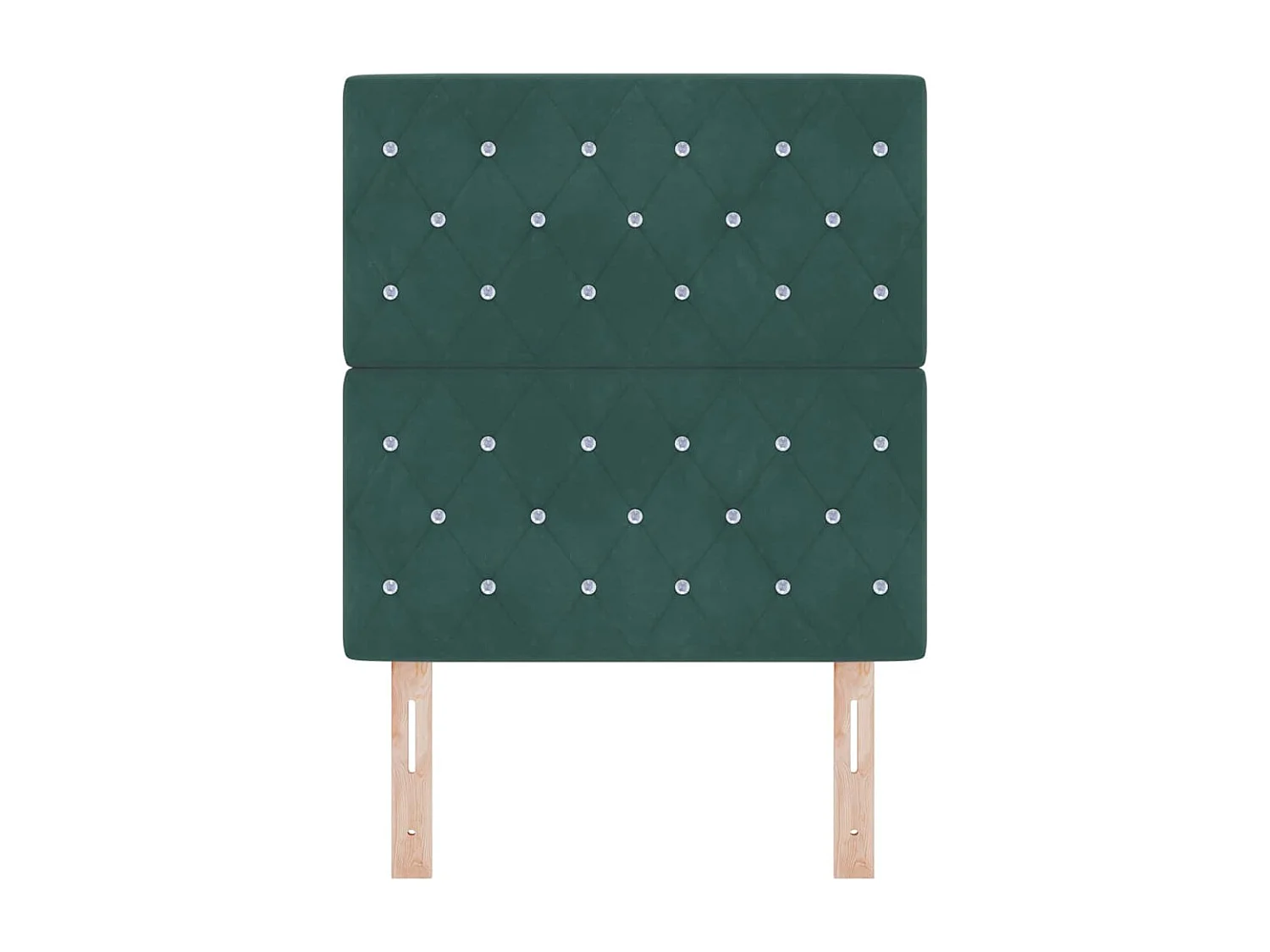 Tête de Lit en Velours Argyle Vert foncé 80 cm Velours